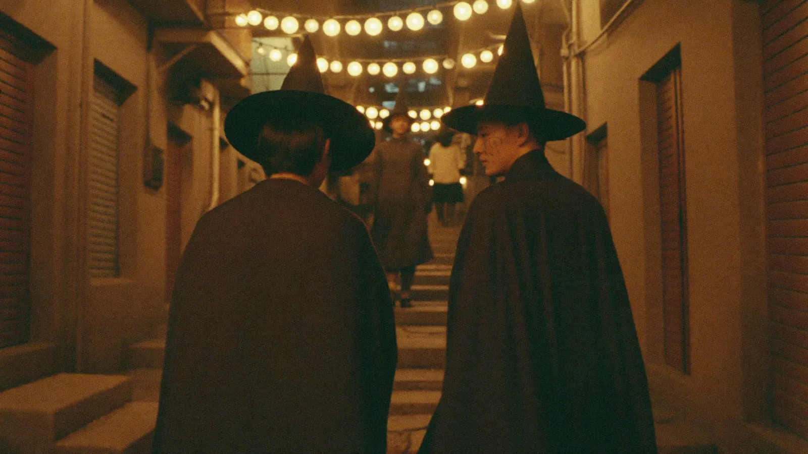 Illustrative image of a costumed crowd at a Hong Kong bar on Halloween night