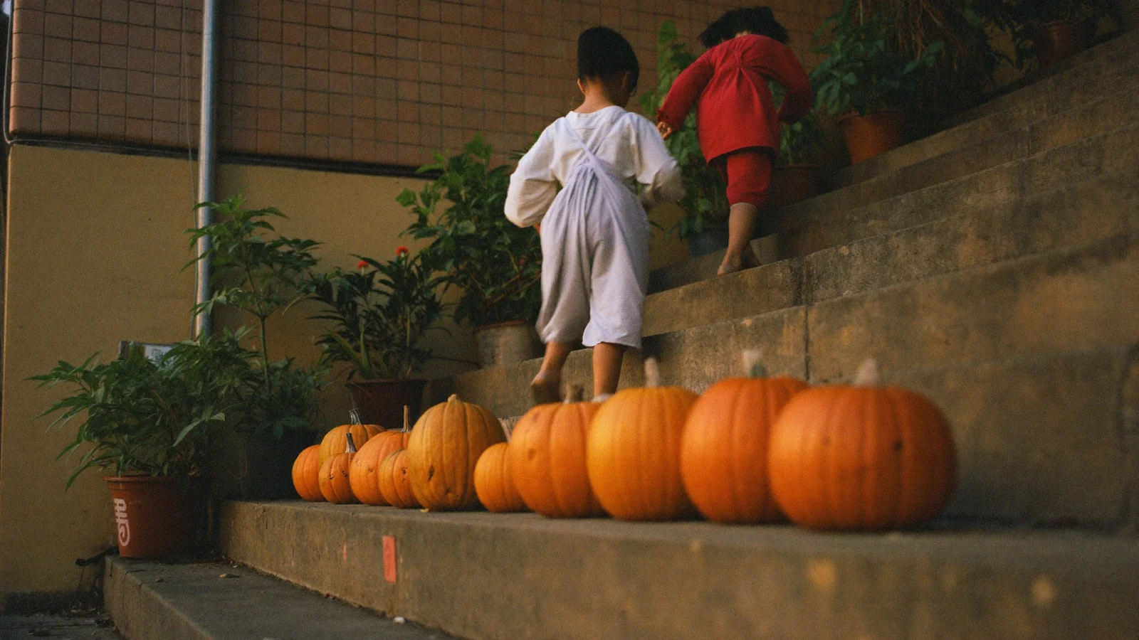 Illustrative image of children in Halloween costumes trick-or-treating in a Hong Kong mall