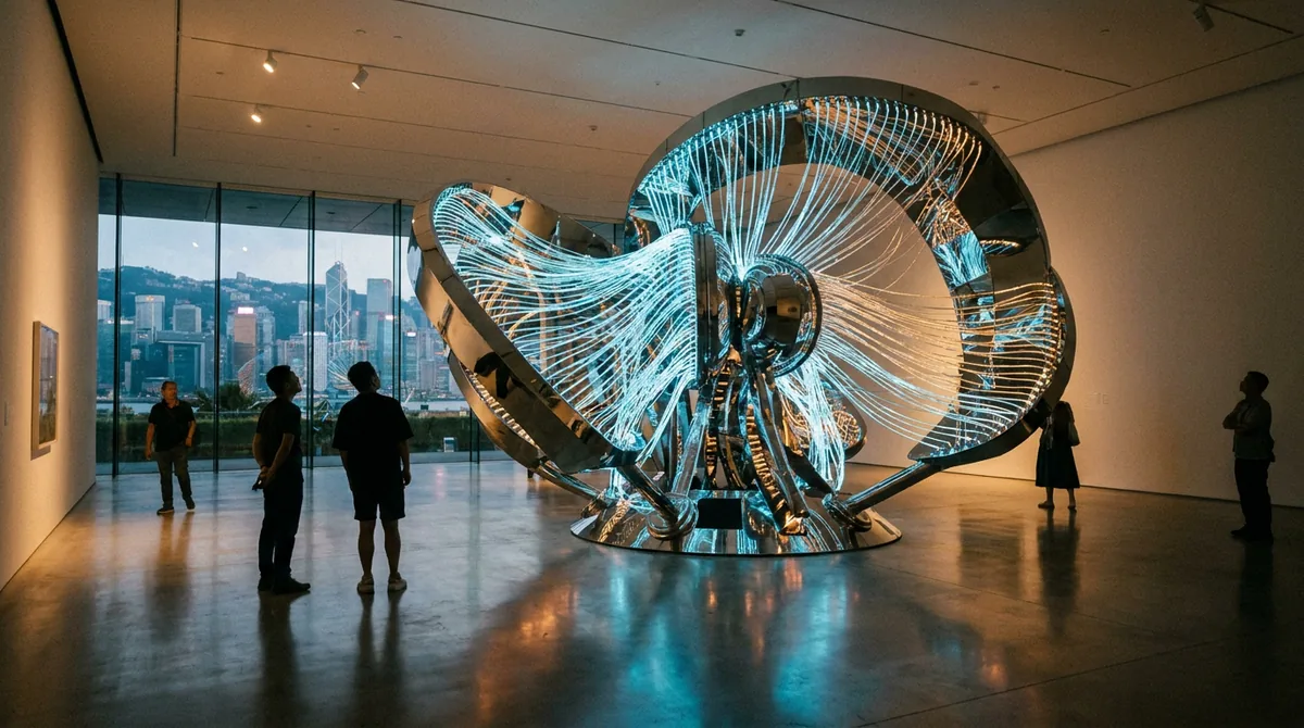 Lee Bul's mirrored sculpture installation on display at M+ museum
